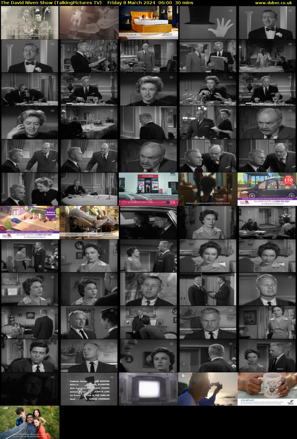 The David Niven Show (TalkingPictures TV) Friday 8 March 2024 06:00 - 06:30