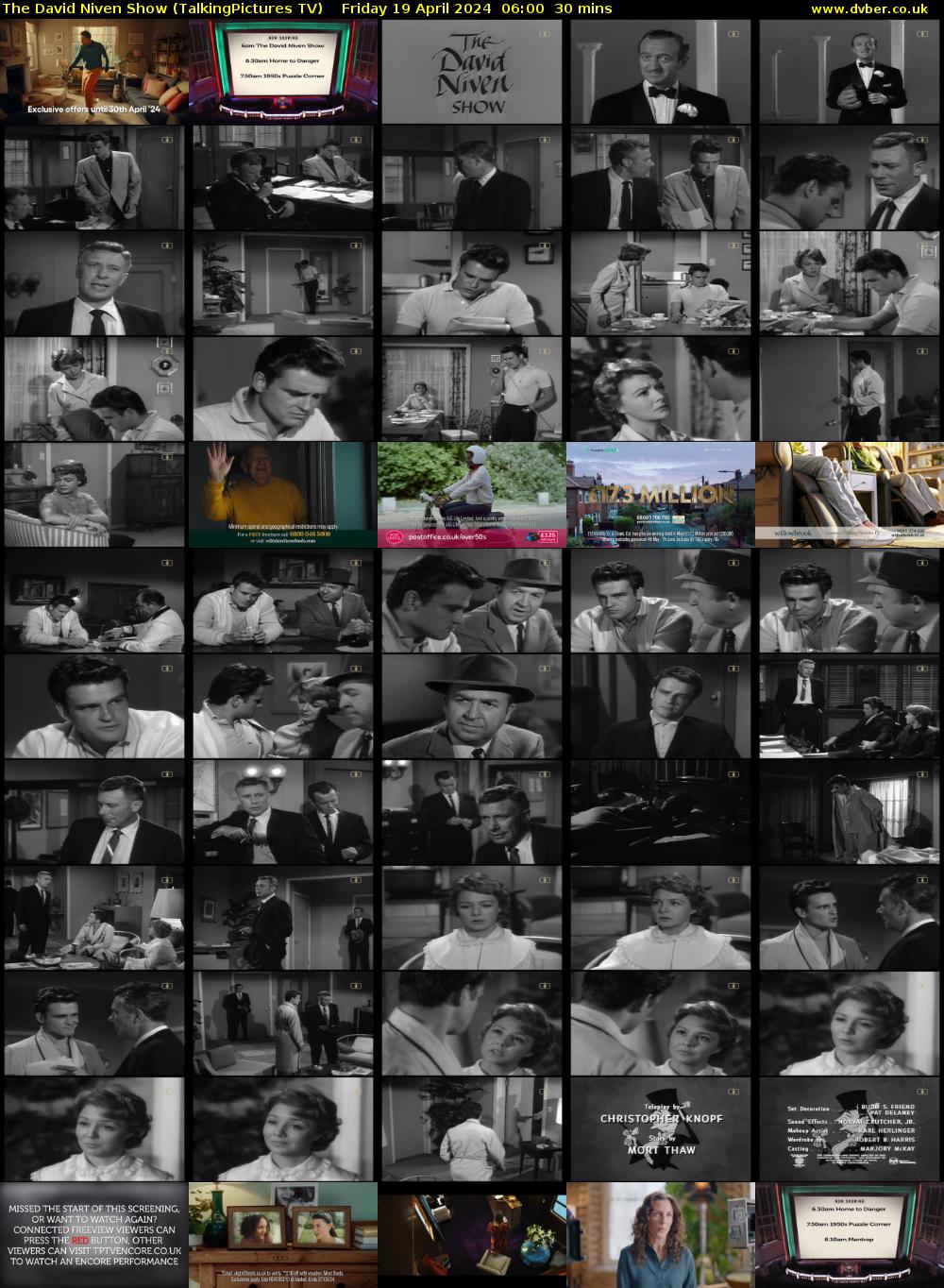 The David Niven Show (TalkingPictures TV) Friday 19 April 2024 06:00 - 06:30