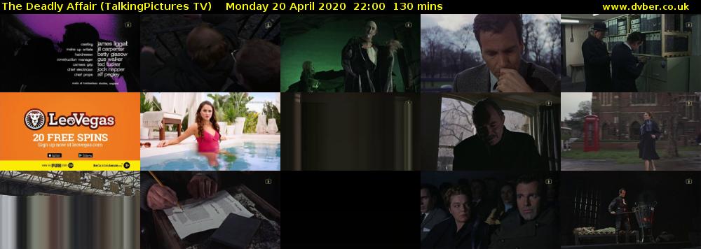 The Deadly Affair (TalkingPictures TV) Monday 20 April 2020 22:00 - 00:10