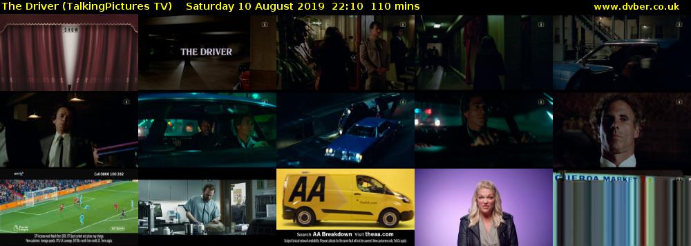 The Driver (TalkingPictures TV) Saturday 10 August 2019 22:10 - 00:00