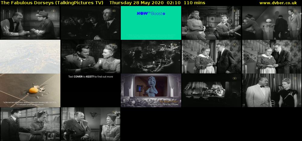 The Fabulous Dorseys (TalkingPictures TV) Thursday 28 May 2020 02:10 - 04:00