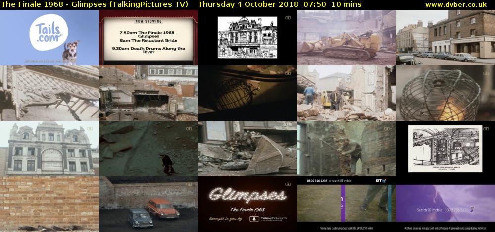 The Finale 1968 - Glimpses (TalkingPictures TV) Thursday 4 October 2018 07:50 - 08:00