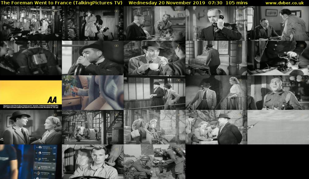 The Foreman Went to France (TalkingPictures TV) Wednesday 20 November 2019 07:30 - 09:15