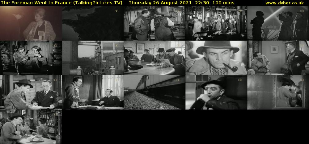 The Foreman Went to France (TalkingPictures TV) Thursday 26 August 2021 22:30 - 00:10