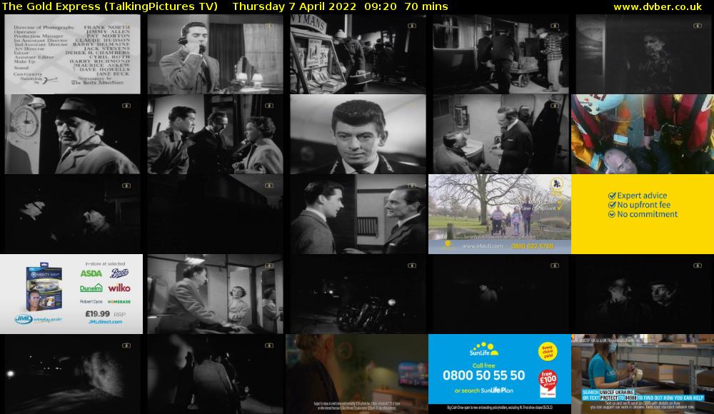 The Gold Express (TalkingPictures TV) Thursday 7 April 2022 09:20 - 10:30