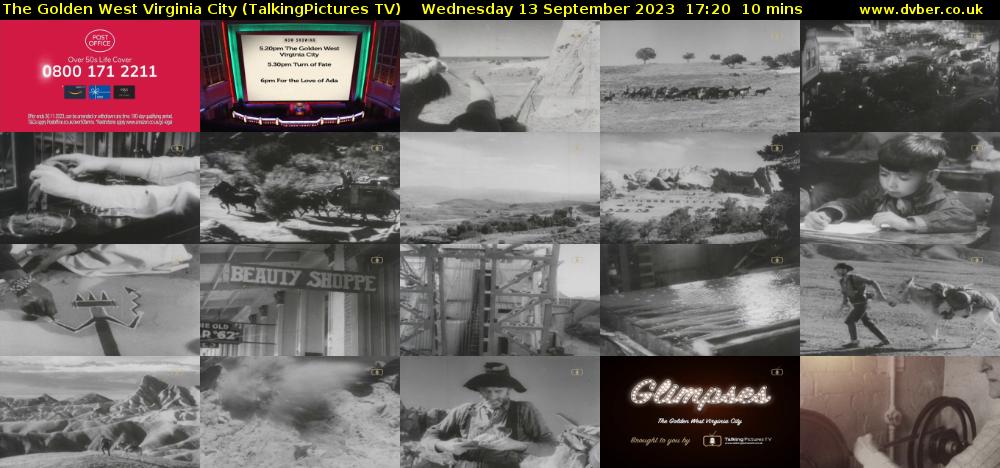 The Golden West Virginia City (TalkingPictures TV) Wednesday 13 September 2023 17:20 - 17:30