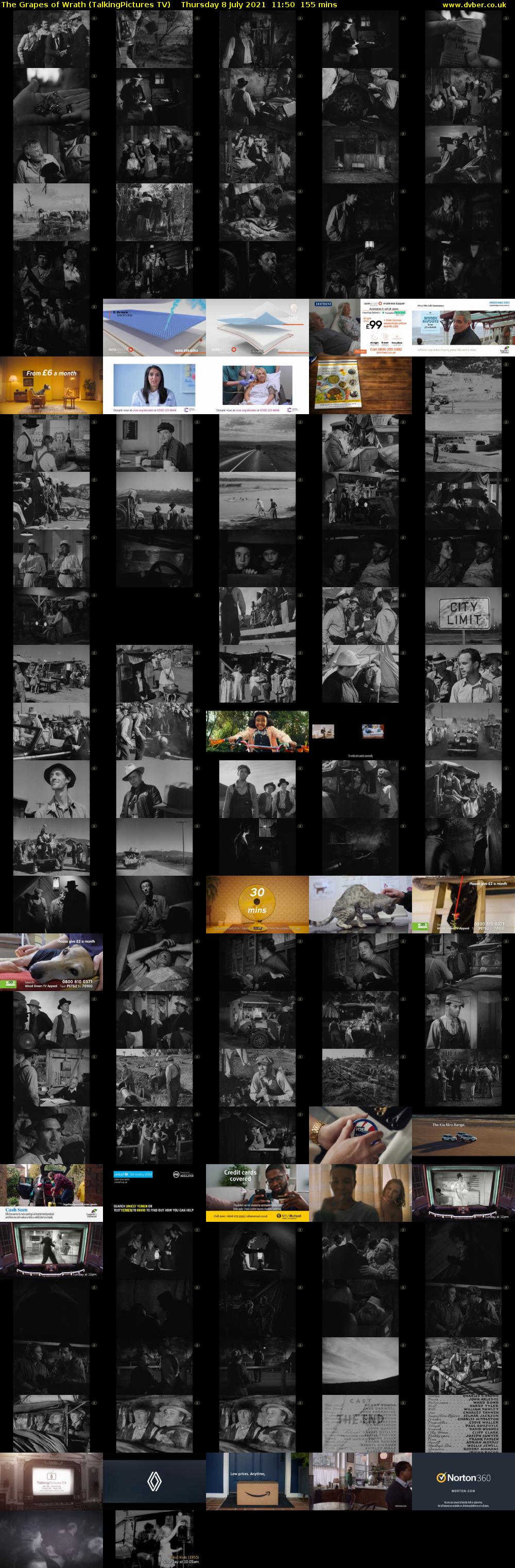 The Grapes of Wrath (TalkingPictures TV) Thursday 8 July 2021 11:50 - 14:25