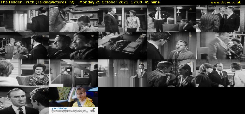 The Hidden Truth (TalkingPictures TV) Monday 25 October 2021 17:00 - 17:45