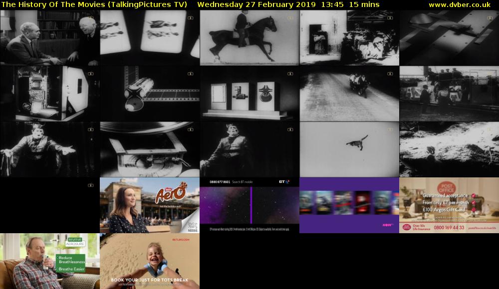 The History Of The Movies (TalkingPictures TV) Wednesday 27 February 2019 13:45 - 14:00