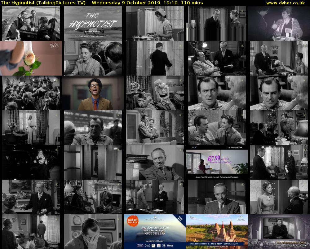 The Hypnotist (TalkingPictures TV) Wednesday 9 October 2019 19:10 - 21:00