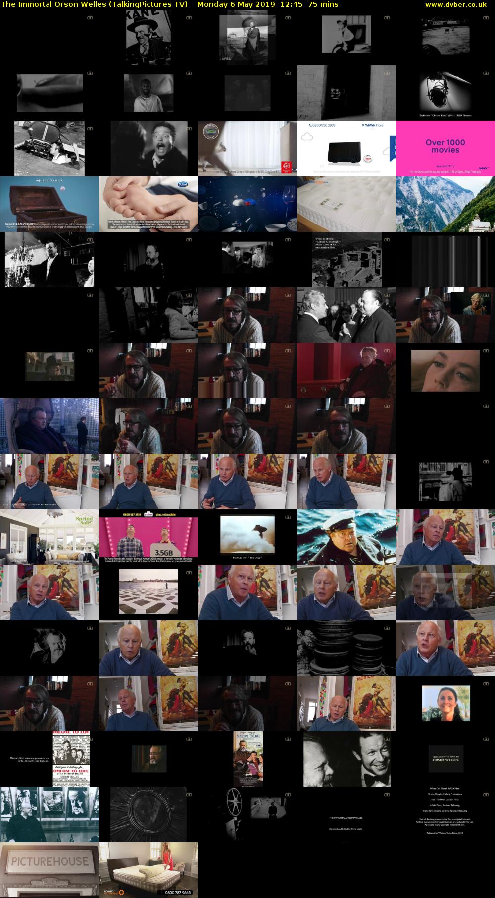 The Immortal Orson Welles (TalkingPictures TV) Monday 6 May 2019 12:45 - 14:00