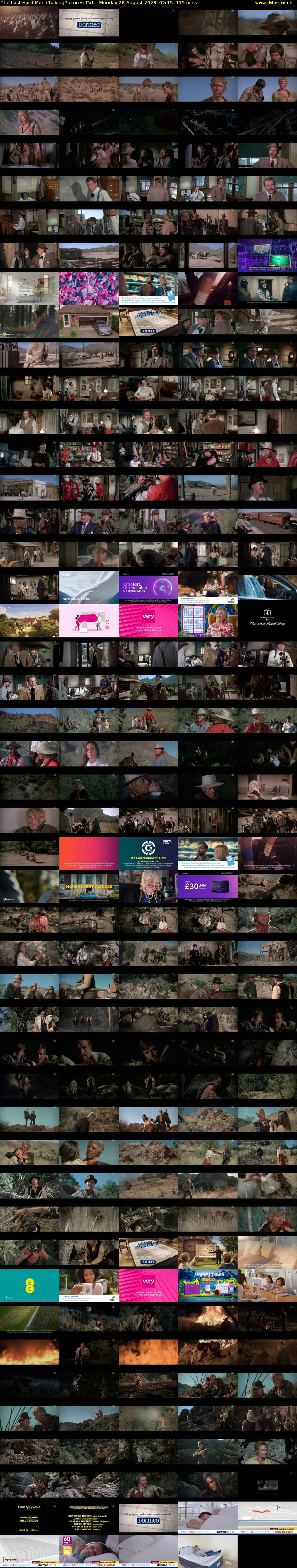 The Last Hard Men (TalkingPictures TV) Monday 28 August 2023 02:15 - 04:10