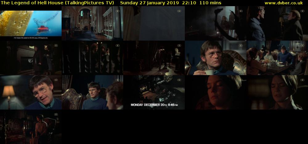 The Legend of Hell House (TalkingPictures TV) Sunday 27 January 2019 22:10 - 00:00