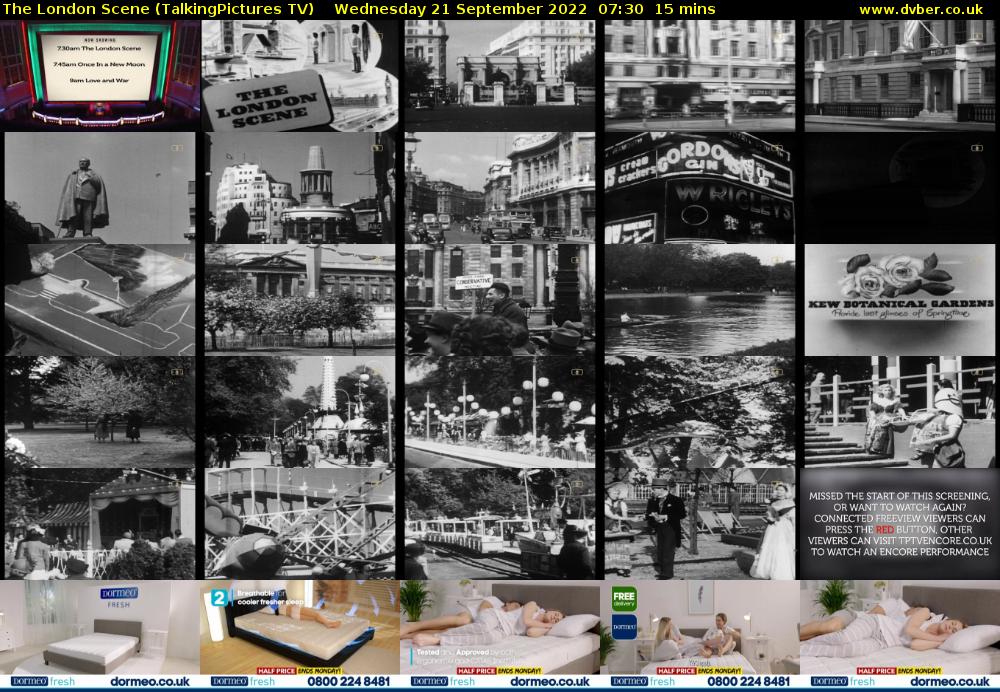 The London Scene (TalkingPictures TV) Wednesday 21 September 2022 07:30 - 07:45