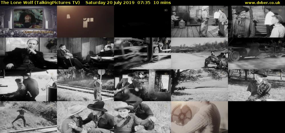 The Lone Wolf (TalkingPictures TV) Saturday 20 July 2019 07:35 - 07:45