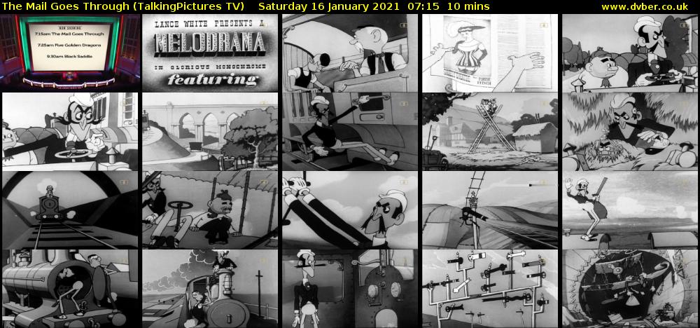The Mail Goes Through (TalkingPictures TV) Saturday 16 January 2021 07:15 - 07:25