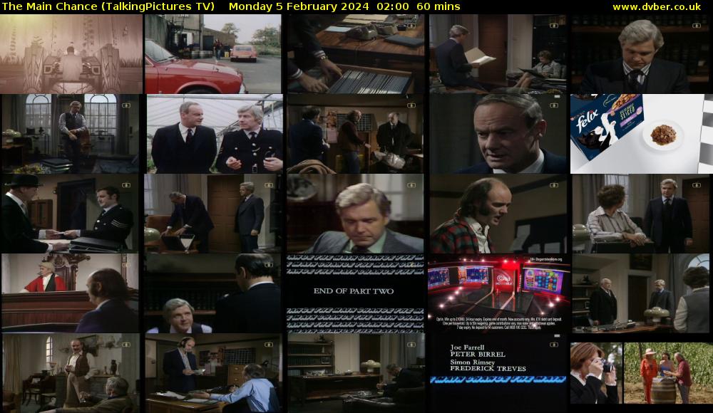 The Main Chance (TalkingPictures TV) Monday 5 February 2024 02:00 - 03:00