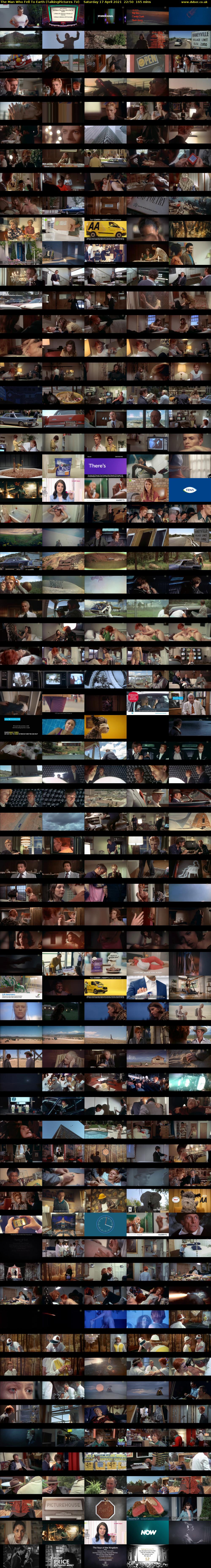 The Man Who Fell To Earth (TalkingPictures TV) Saturday 17 April 2021 22:50 - 01:35