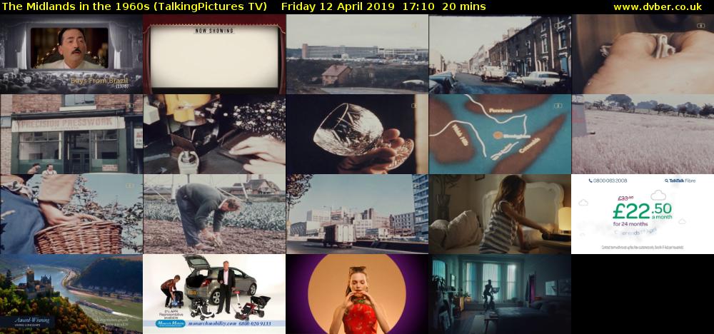 The Midlands in the 1960s (TalkingPictures TV) Friday 12 April 2019 17:10 - 17:30