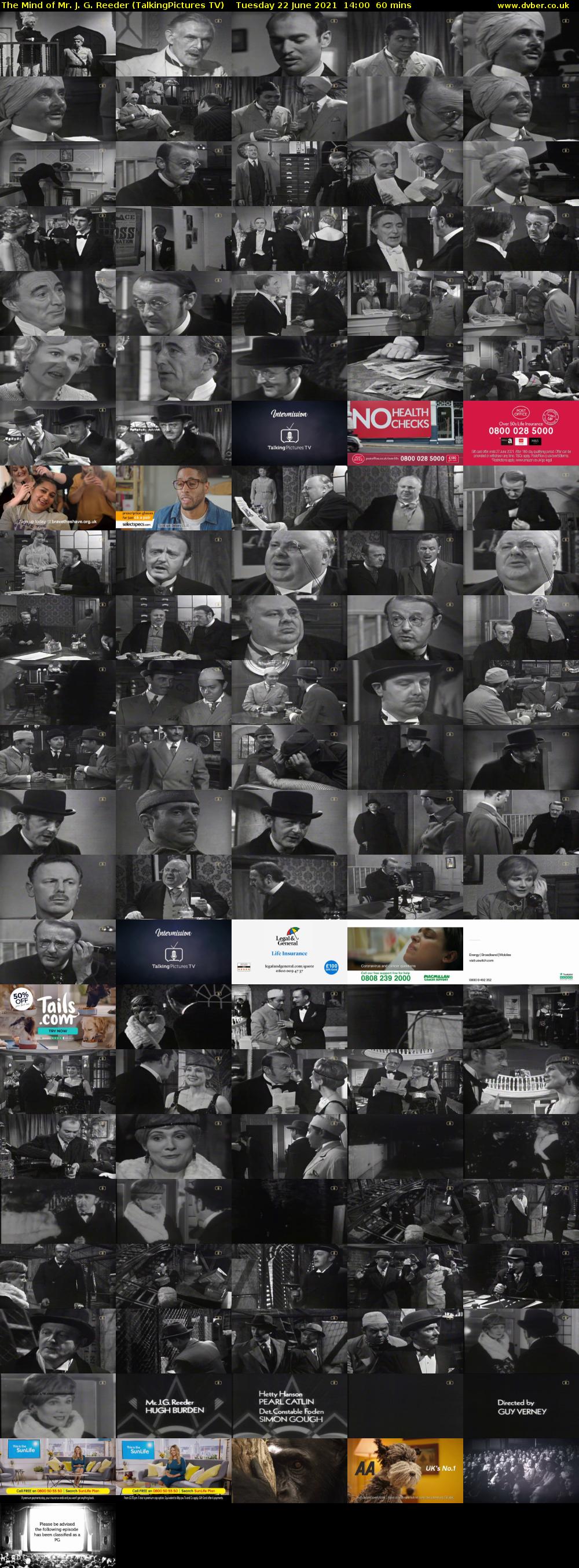 The Mind of Mr. J. G. Reeder (TalkingPictures TV) Tuesday 22 June 2021 14:00 - 15:00