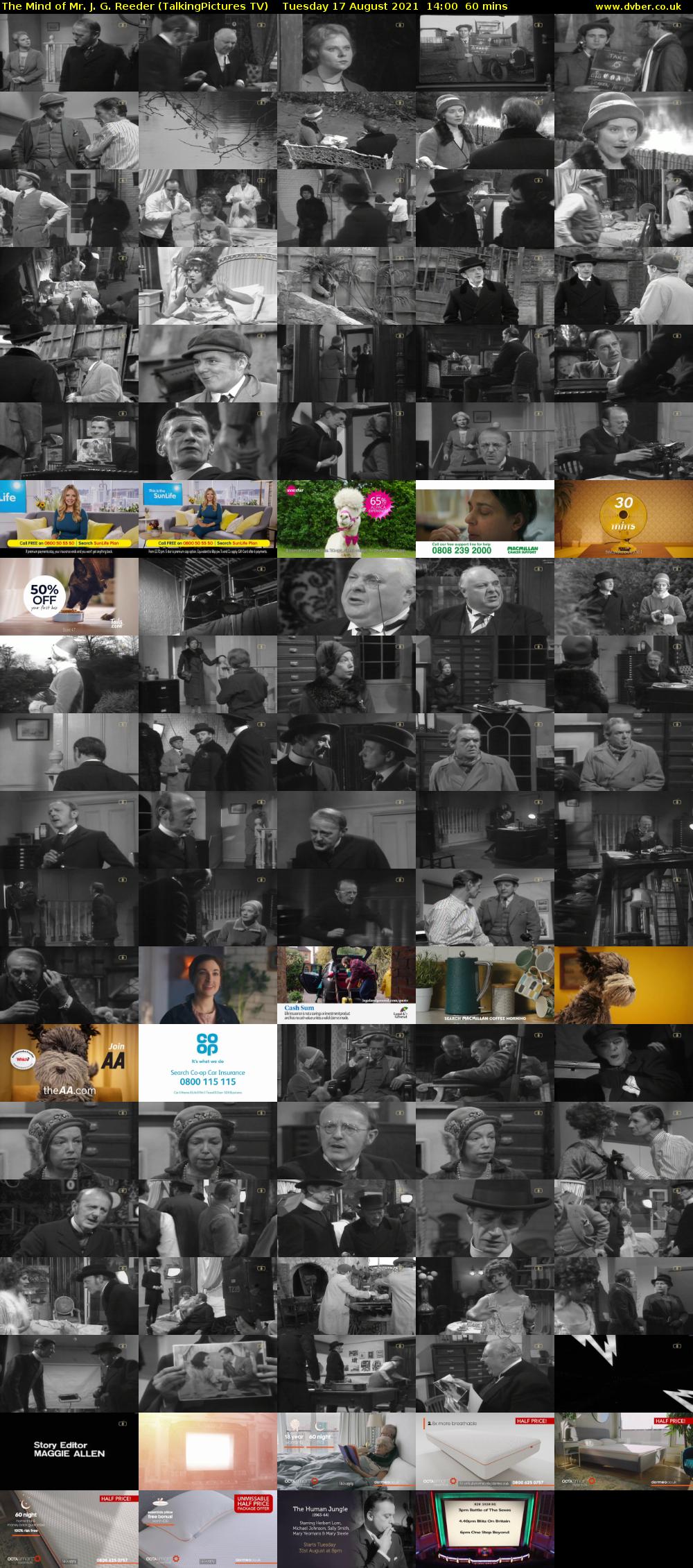 The Mind of Mr. J. G. Reeder (TalkingPictures TV) Tuesday 17 August 2021 14:00 - 15:00