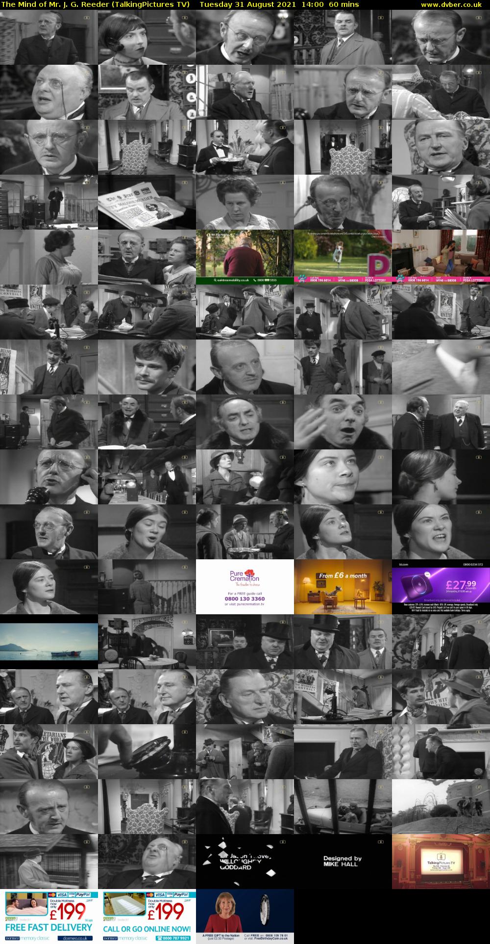 The Mind of Mr. J. G. Reeder (TalkingPictures TV) Tuesday 31 August 2021 14:00 - 15:00
