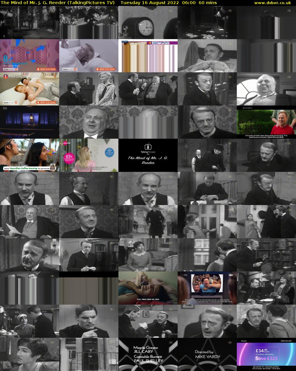 The Mind of Mr. J. G. Reeder (TalkingPictures TV) Tuesday 16 August 2022 06:00 - 07:00
