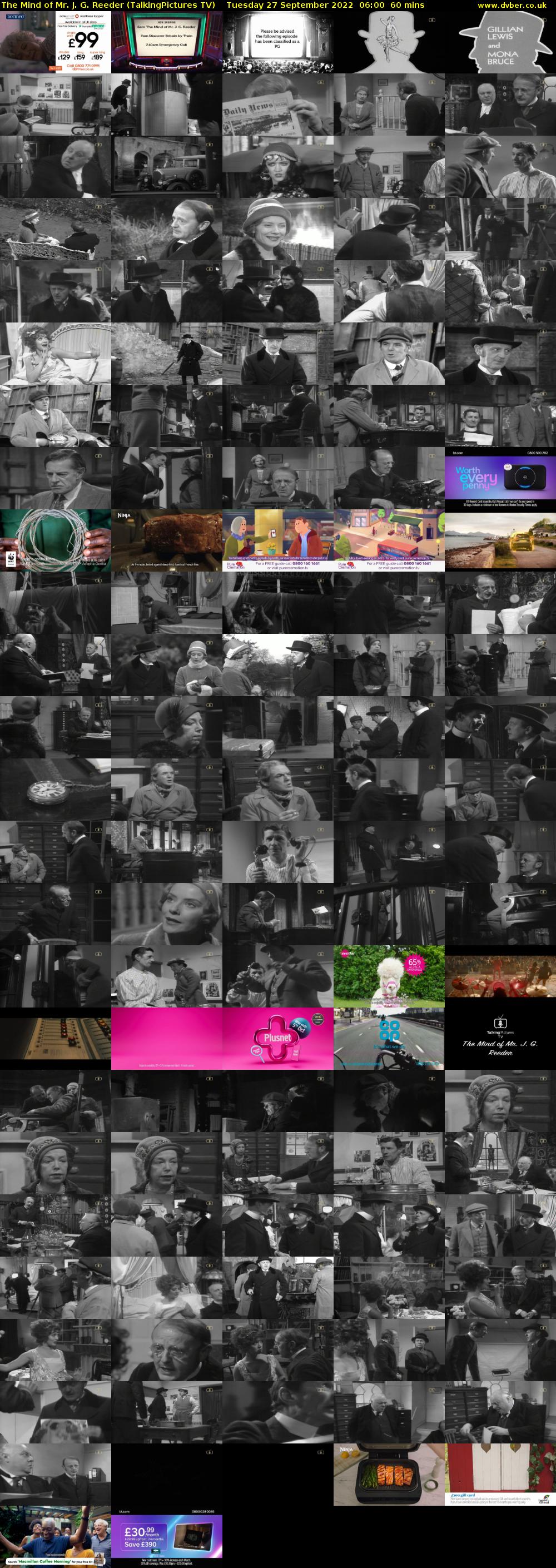 The Mind of Mr. J. G. Reeder (TalkingPictures TV) Tuesday 27 September 2022 06:00 - 07:00