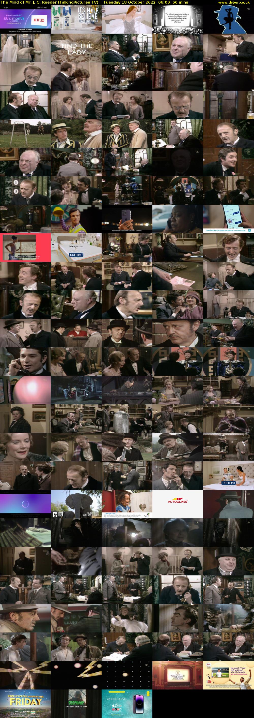 The Mind of Mr. J. G. Reeder (TalkingPictures TV) Tuesday 18 October 2022 06:00 - 07:00
