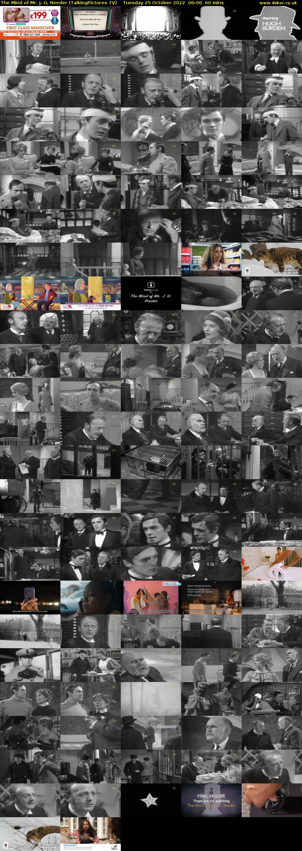 The Mind of Mr. J. G. Reeder (TalkingPictures TV) Tuesday 25 October 2022 06:00 - 07:00