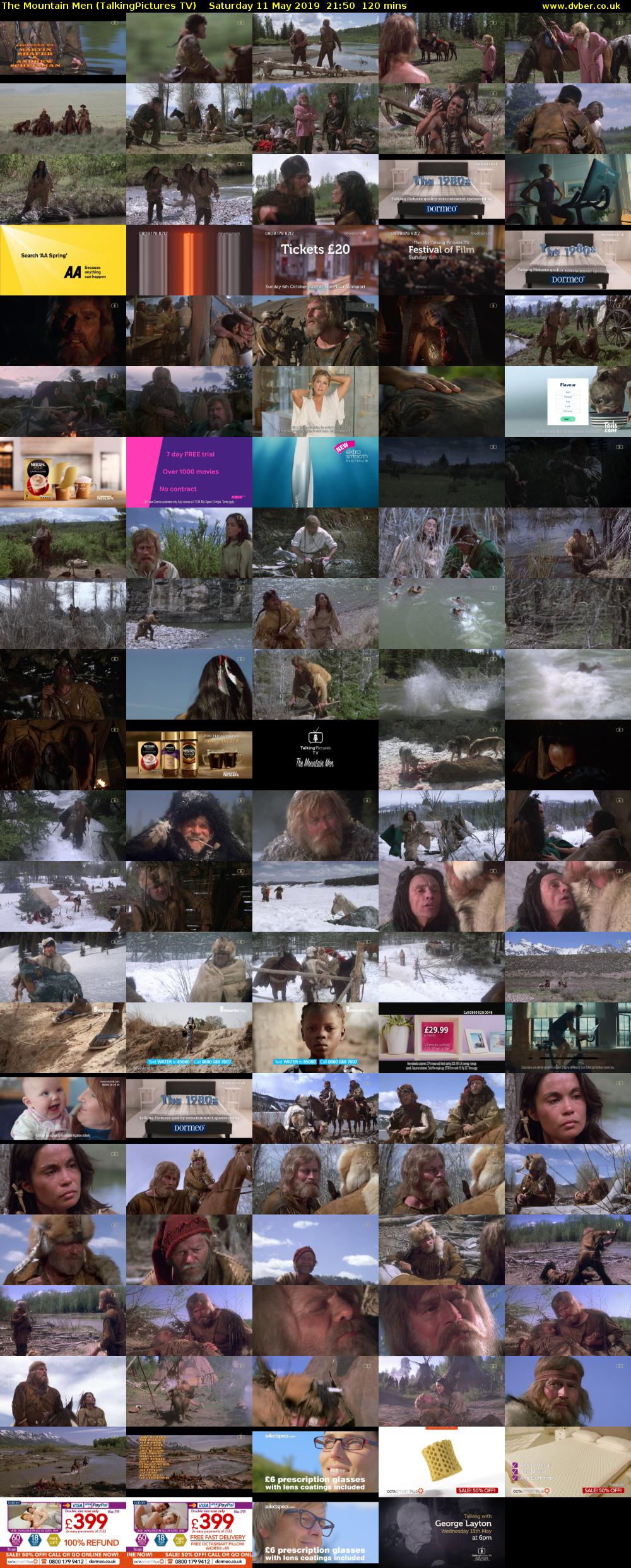 The Mountain Men (TalkingPictures TV) Saturday 11 May 2019 21:50 - 23:50