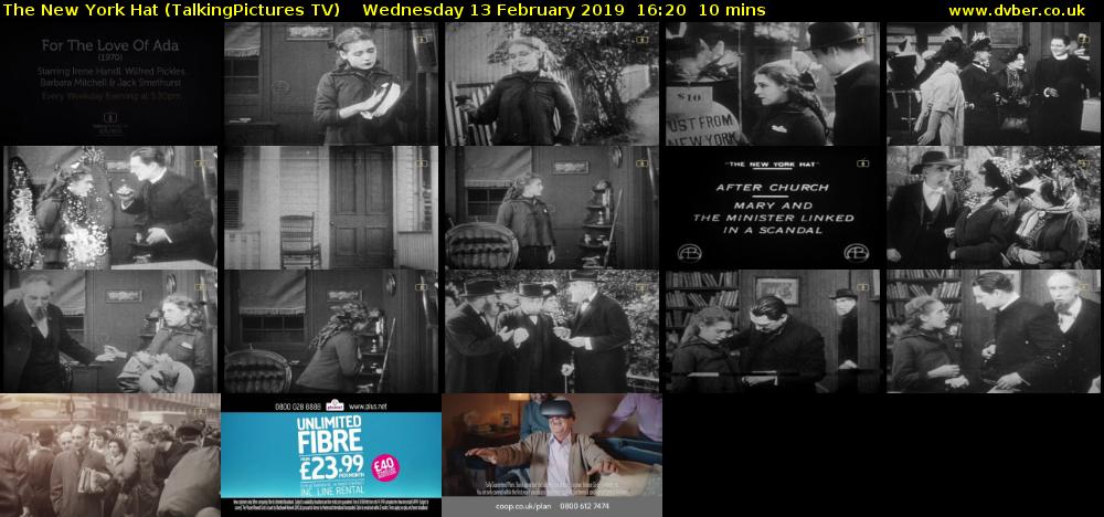 The New York Hat (TalkingPictures TV) Wednesday 13 February 2019 16:20 - 16:30