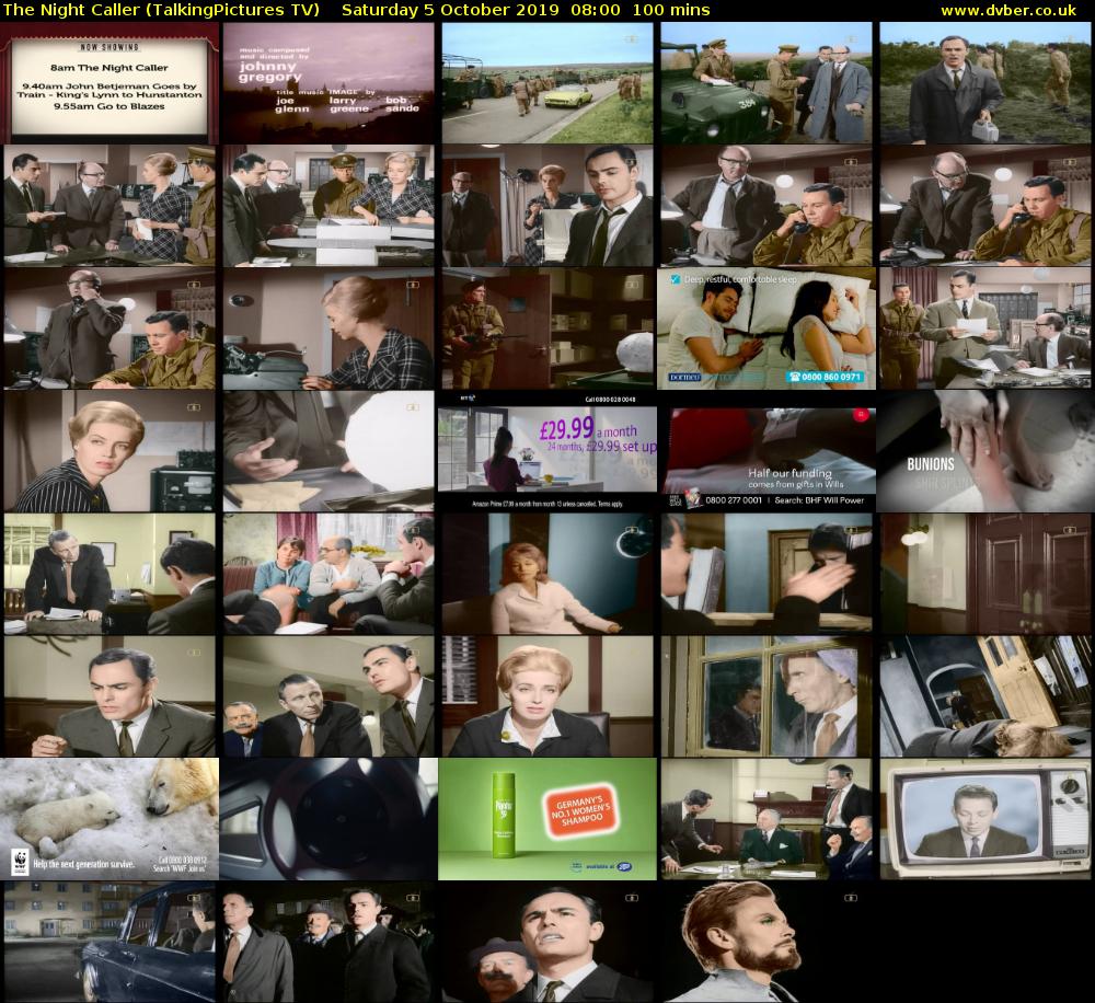 The Night Caller (TalkingPictures TV) Saturday 5 October 2019 08:00 - 09:40