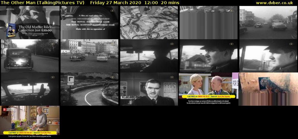 The Other Man (TalkingPictures TV) Friday 27 March 2020 12:00 - 12:20