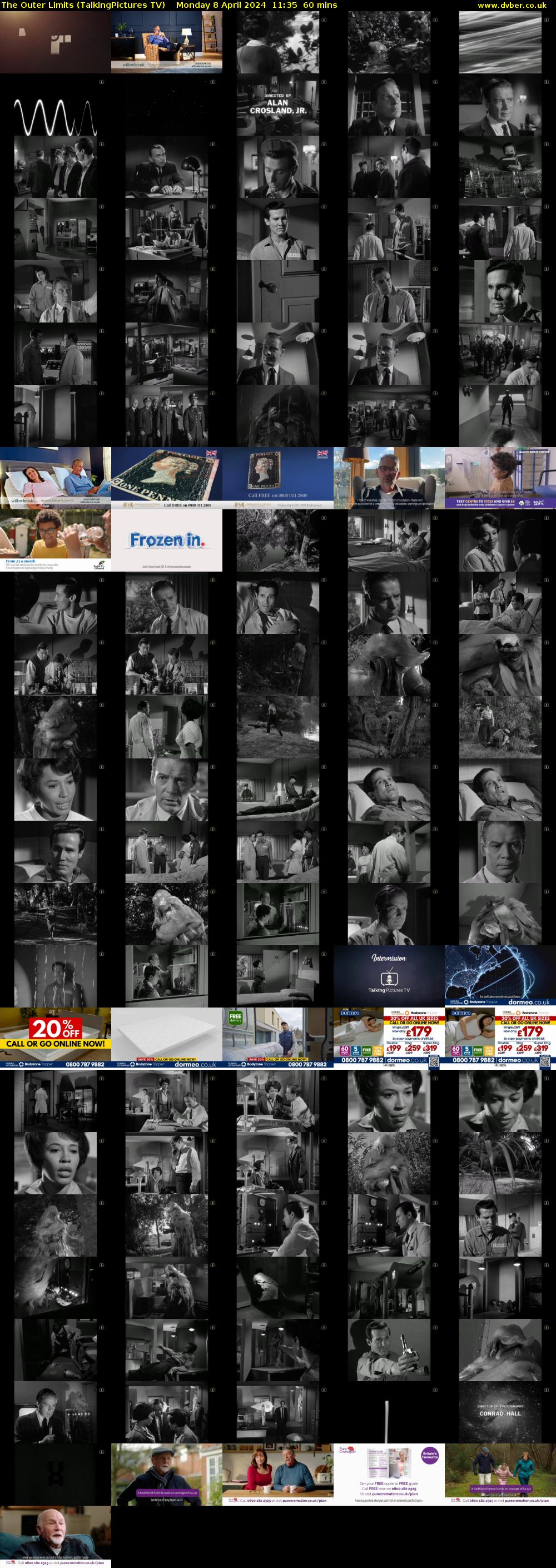The Outer Limits (TalkingPictures TV) Monday 8 April 2024 11:35 - 12:35