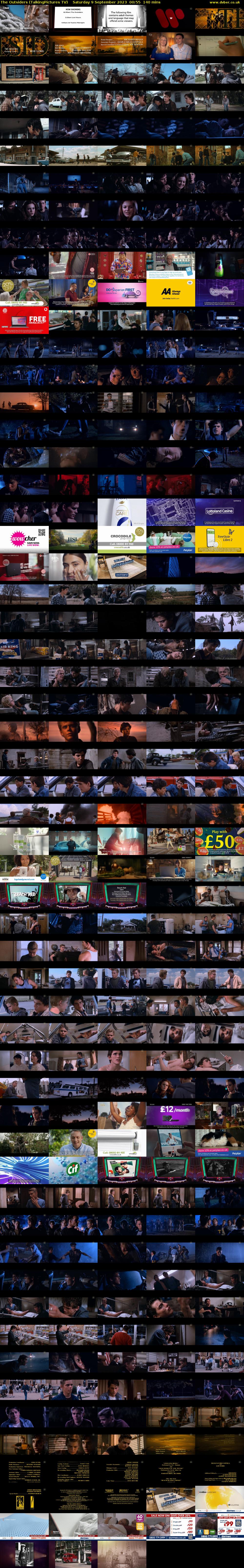 The Outsiders (TalkingPictures TV) Saturday 9 September 2023 00:55 - 03:15