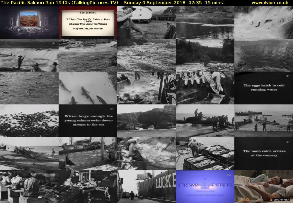 The Pacific Salmon Run 1940s (TalkingPictures TV) Sunday 9 September 2018 07:35 - 07:50