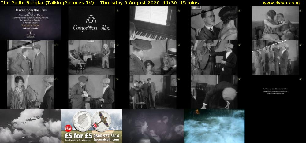 The Polite Burglar (TalkingPictures TV) Thursday 6 August 2020 11:30 - 11:45