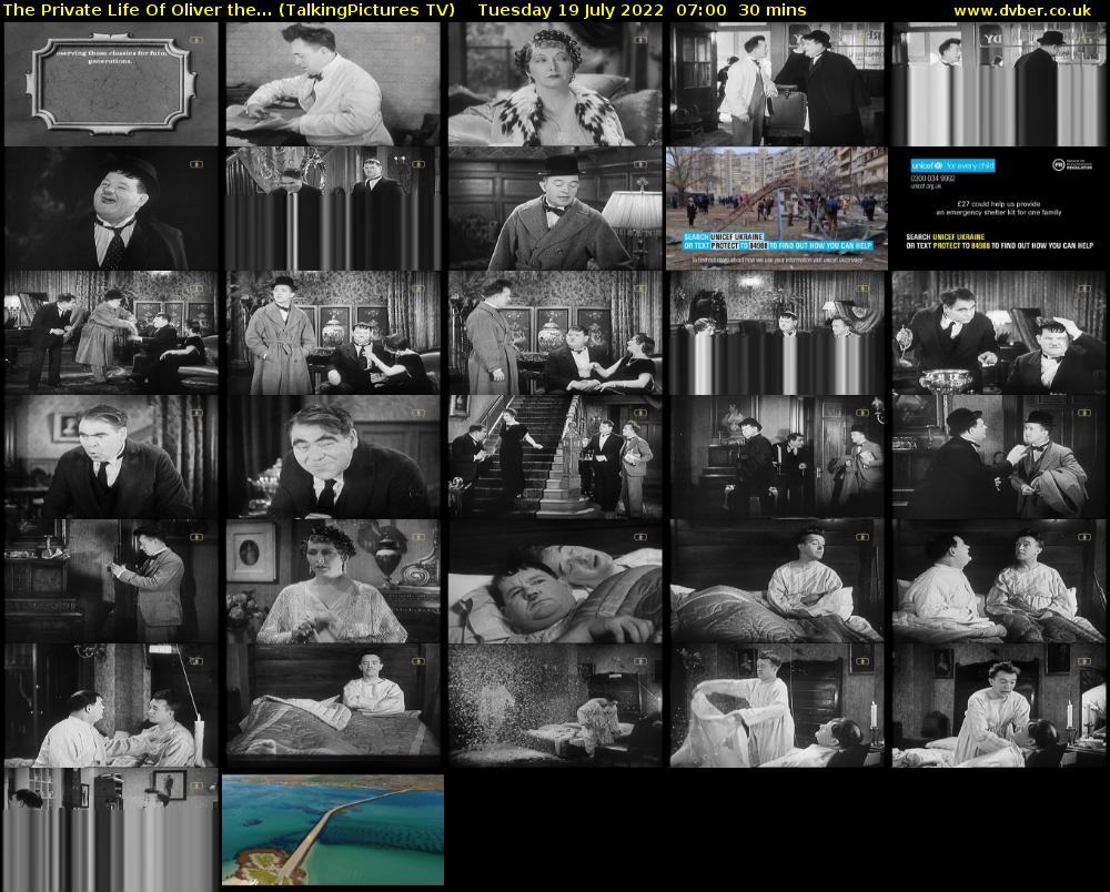 The Private Life Of Oliver the... (TalkingPictures TV) Tuesday 19 July 2022 07:00 - 07:30