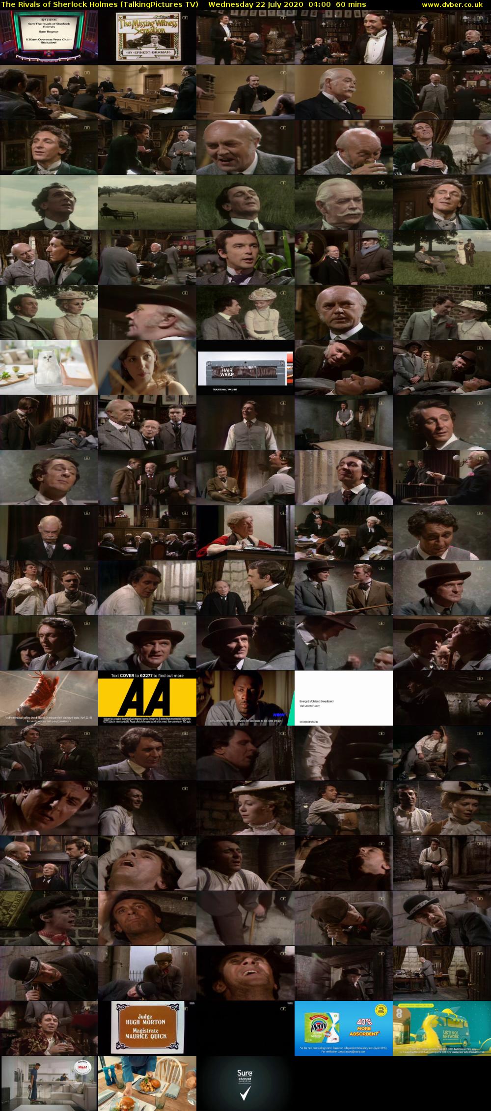 The Rivals of Sherlock Holmes (TalkingPictures TV) Wednesday 22 July 2020 04:00 - 05:00