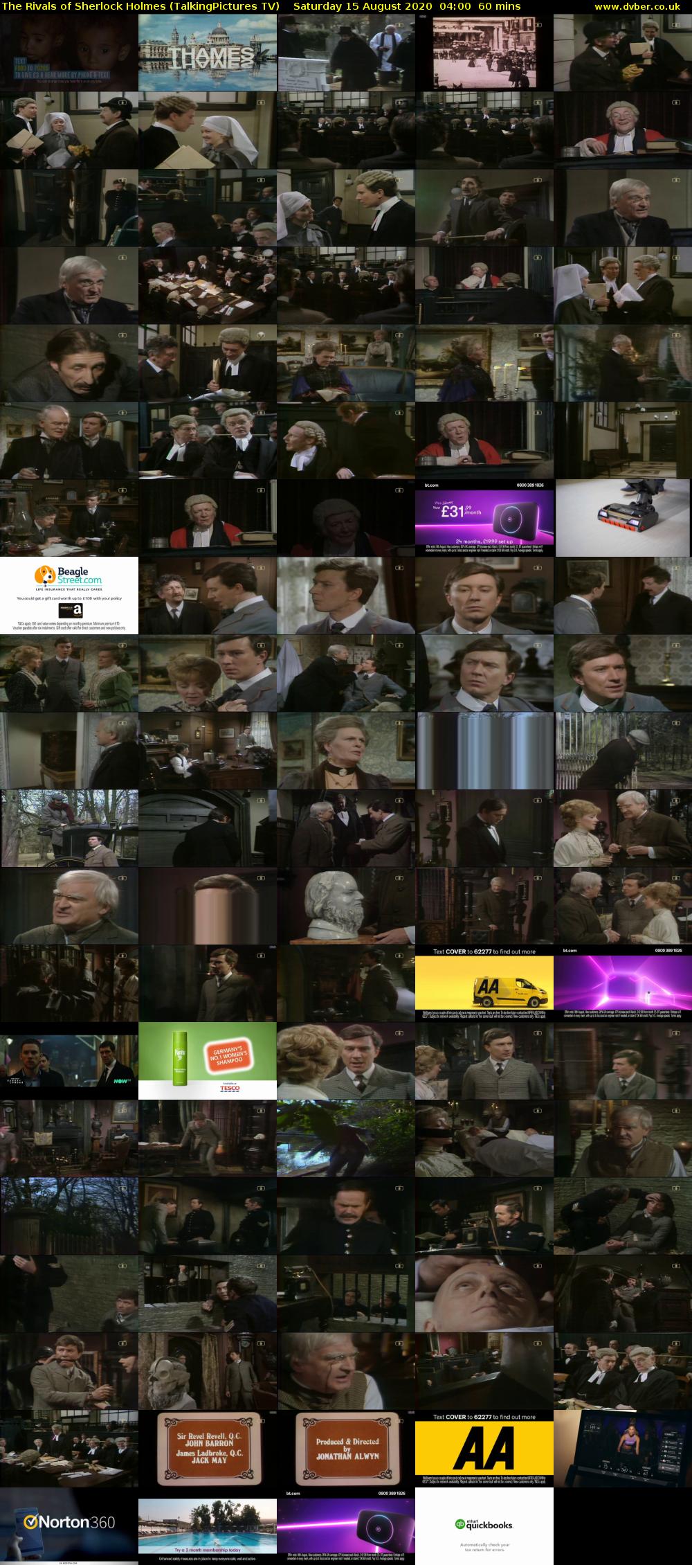 The Rivals of Sherlock Holmes (TalkingPictures TV) Saturday 15 August 2020 04:00 - 05:00