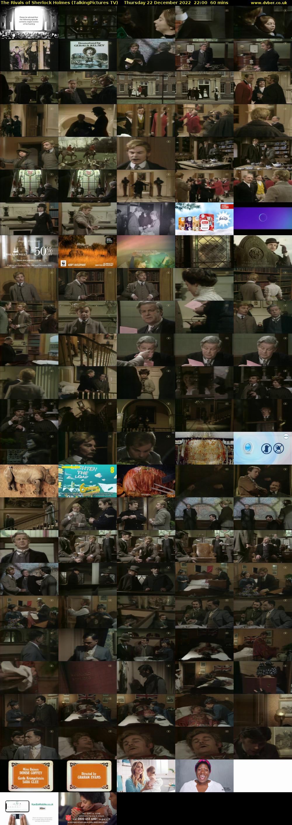 The Rivals of Sherlock Holmes (TalkingPictures TV) Thursday 22 December 2022 22:00 - 23:00