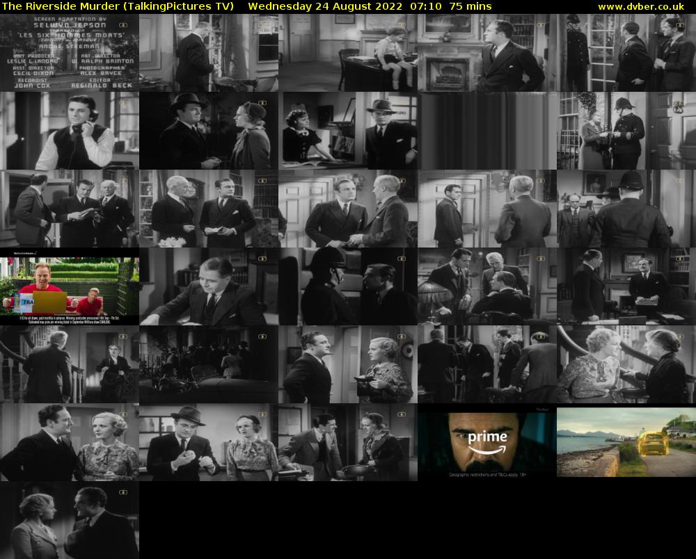 The Riverside Murder (TalkingPictures TV) Wednesday 24 August 2022 07:10 - 08:25