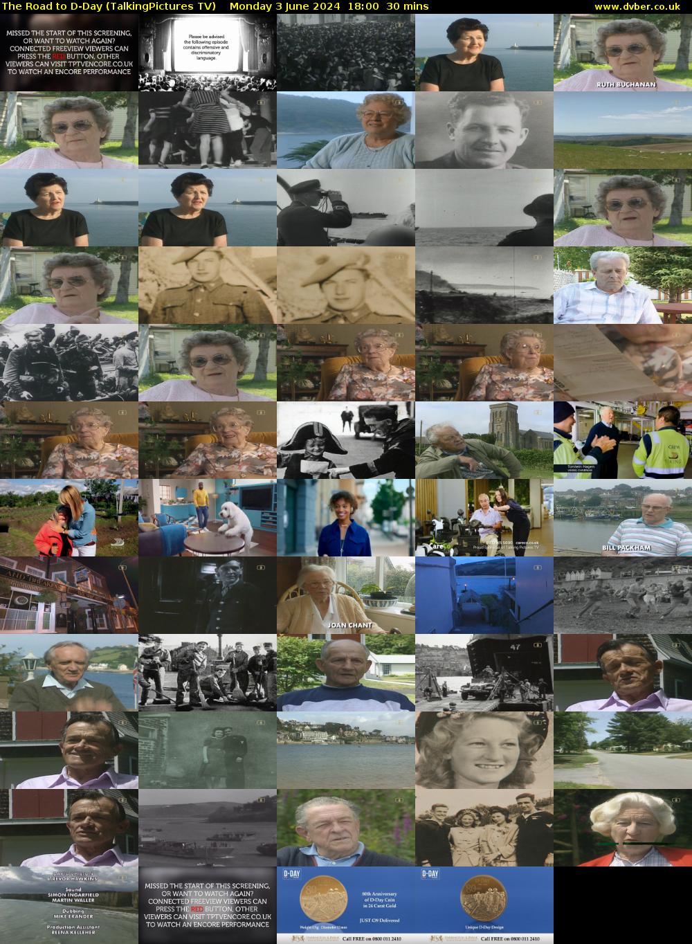 The Road to D-Day (TalkingPictures TV) Monday 3 June 2024 18:00 - 18:30