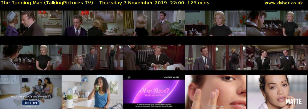 The Running Man (TalkingPictures TV) Thursday 7 November 2019 22:00 - 00:05