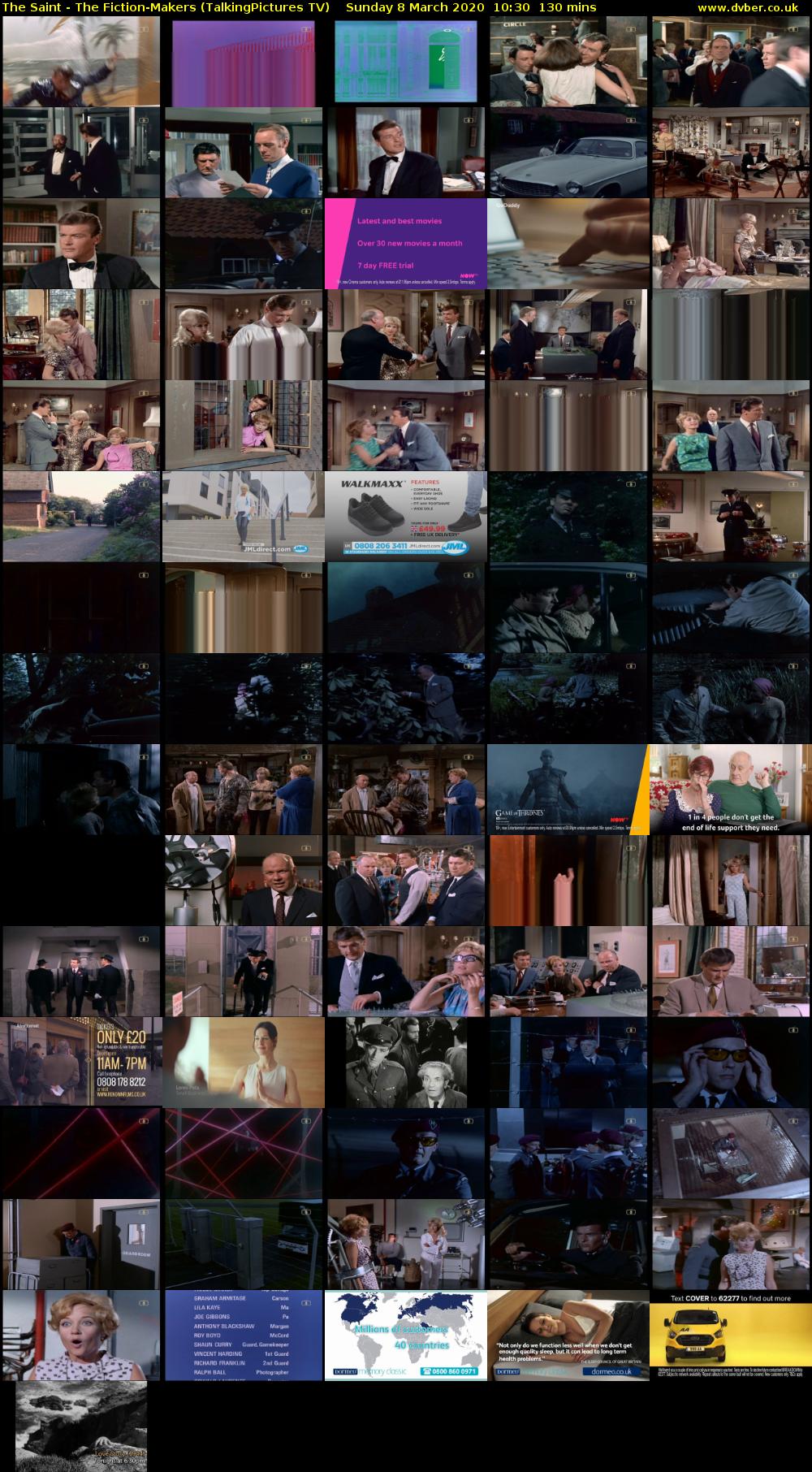 The Saint - The Fiction-Makers (TalkingPictures TV) Sunday 8 March 2020 10:30 - 12:40