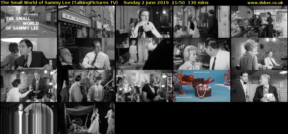 The Small World of Sammy Lee (TalkingPictures TV) Sunday 2 June 2019 21:50 - 00:00