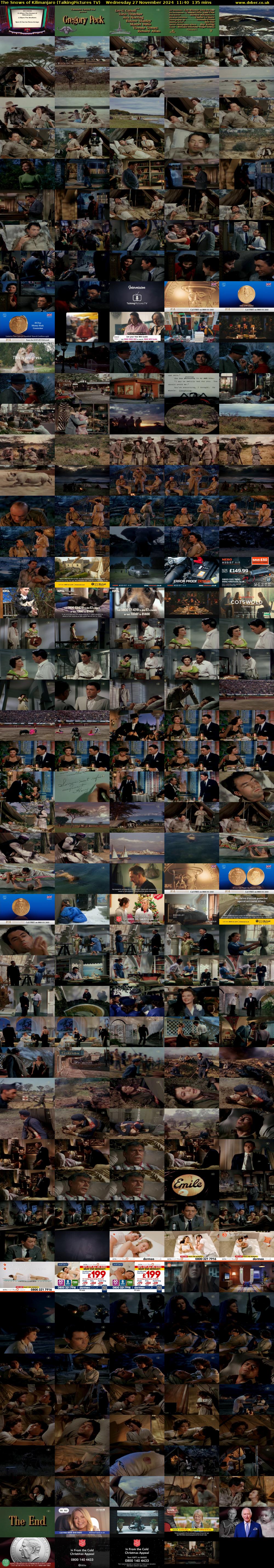 The Snows of Kilimanjaro (TalkingPictures TV) Wednesday 27 November 2024 11:40 - 13:55