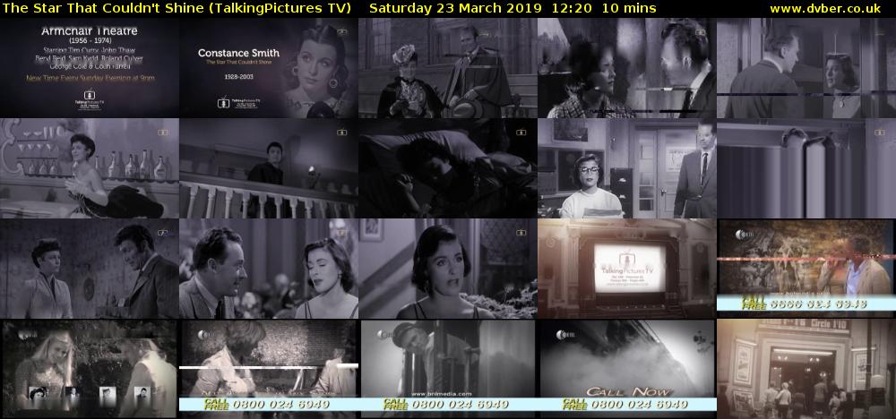 The Star That Couldn't Shine (TalkingPictures TV) Saturday 23 March 2019 12:20 - 12:30