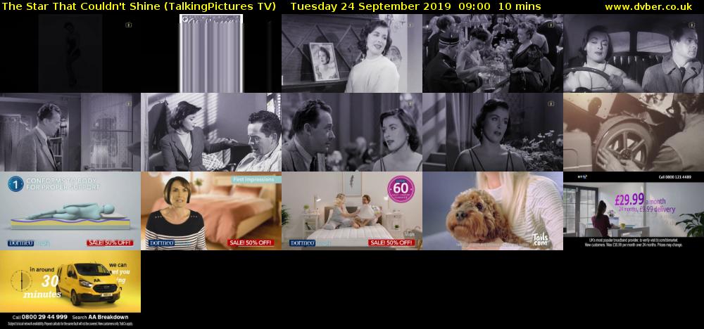 The Star That Couldn't Shine (TalkingPictures TV) Tuesday 24 September 2019 09:00 - 09:10